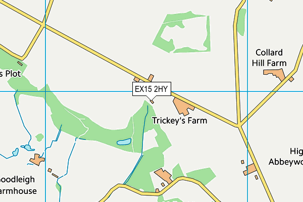 EX15 2HY map - OS VectorMap District (Ordnance Survey) EX15 2HY map - OS VectorMap District (Ordnance Survey)