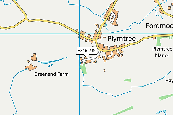 EX15 2JN map - OS VectorMap District (Ordnance Survey) EX15 2JN map - OS VectorMap District (Ordnance Survey)