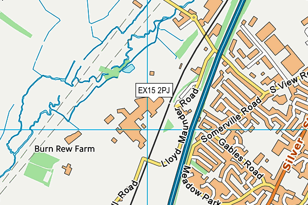 EX15 2PJ map - OS VectorMap District (Ordnance Survey) EX15 2PJ map - OS VectorMap District (Ordnance Survey)