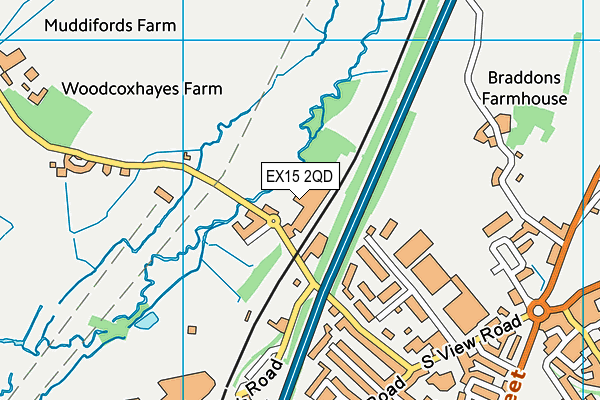 EX15 2QD map - OS VectorMap District (Ordnance Survey) EX15 2QD map - OS VectorMap District (Ordnance Survey)