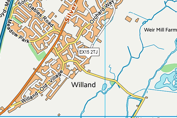 EX15 2TJ map - OS VectorMap District (Ordnance Survey) EX15 2TJ map - OS VectorMap District (Ordnance Survey)