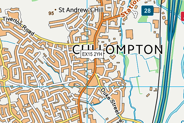 EX15 2YH map - OS VectorMap District (Ordnance Survey) EX15 2YH map - OS VectorMap District (Ordnance Survey)