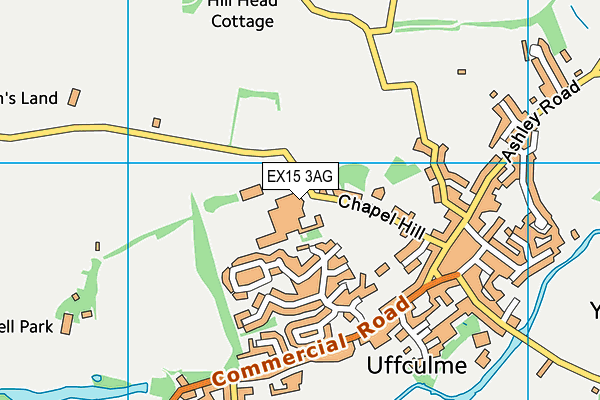 EX15 3AG map - OS VectorMap District (Ordnance Survey) EX15 3AG map - OS VectorMap District (Ordnance Survey)