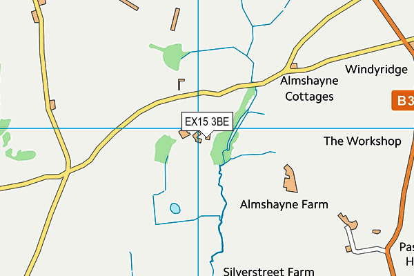 EX15 3BE map - OS VectorMap District (Ordnance Survey) EX15 3BE map - OS VectorMap District (Ordnance Survey)