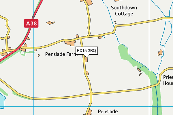 EX15 3BQ map - OS VectorMap District (Ordnance Survey) EX15 3BQ map - OS VectorMap District (Ordnance Survey)