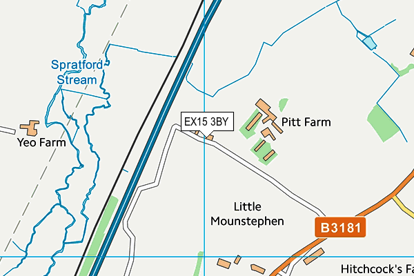EX15 3BY map - OS VectorMap District (Ordnance Survey) EX15 3BY map - OS VectorMap District (Ordnance Survey)
