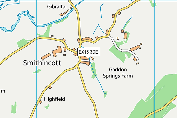 EX15 3DE map - OS VectorMap District (Ordnance Survey) EX15 3DE map - OS VectorMap District (Ordnance Survey)