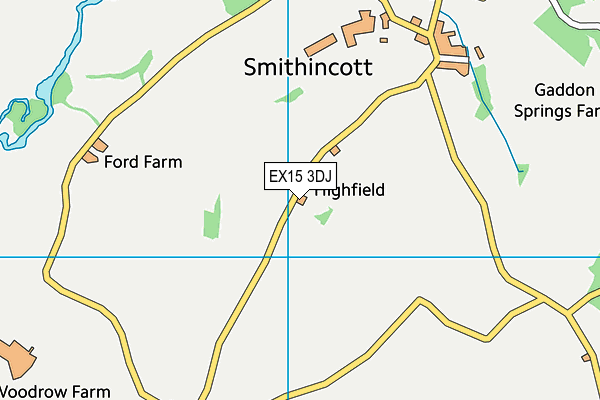 EX15 3DJ map - OS VectorMap District (Ordnance Survey) EX15 3DJ map - OS VectorMap District (Ordnance Survey)