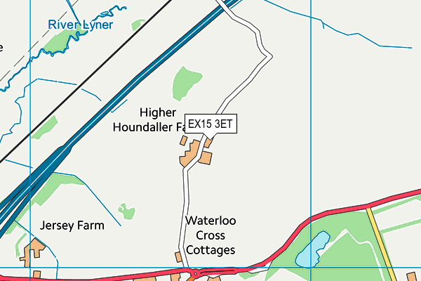 EX15 3ET map - OS VectorMap District (Ordnance Survey) EX15 3ET map - OS VectorMap District (Ordnance Survey)