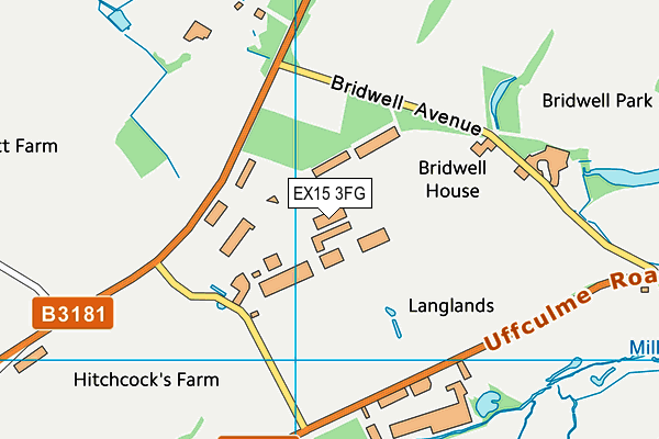 EX15 3FG map - OS VectorMap District (Ordnance Survey) EX15 3FG map - OS VectorMap District (Ordnance Survey)