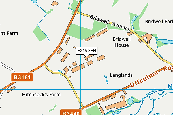 EX15 3FH map - OS VectorMap District (Ordnance Survey) EX15 3FH map - OS VectorMap District (Ordnance Survey)