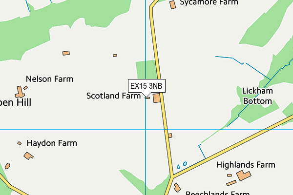 EX15 3NB map - OS VectorMap District (Ordnance Survey) EX15 3NB map - OS VectorMap District (Ordnance Survey)