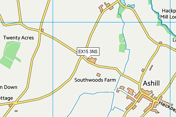EX15 3NS map - OS VectorMap District (Ordnance Survey) EX15 3NS map - OS VectorMap District (Ordnance Survey)