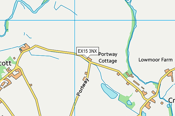 EX15 3NX map - OS VectorMap District (Ordnance Survey) EX15 3NX map - OS VectorMap District (Ordnance Survey)
