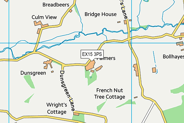 EX15 3PS map - OS VectorMap District (Ordnance Survey) EX15 3PS map - OS VectorMap District (Ordnance Survey)