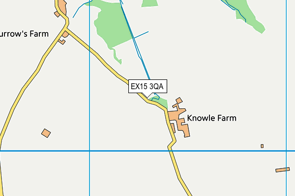 EX15 3QA map - OS VectorMap District (Ordnance Survey) EX15 3QA map - OS VectorMap District (Ordnance Survey)
