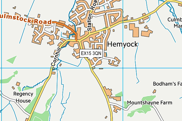 EX15 3QN map - OS VectorMap District (Ordnance Survey) EX15 3QN map - OS VectorMap District (Ordnance Survey)