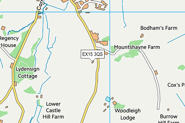 EX15 3QS map - OS VectorMap District (Ordnance Survey) EX15 3QS map - OS VectorMap District (Ordnance Survey)