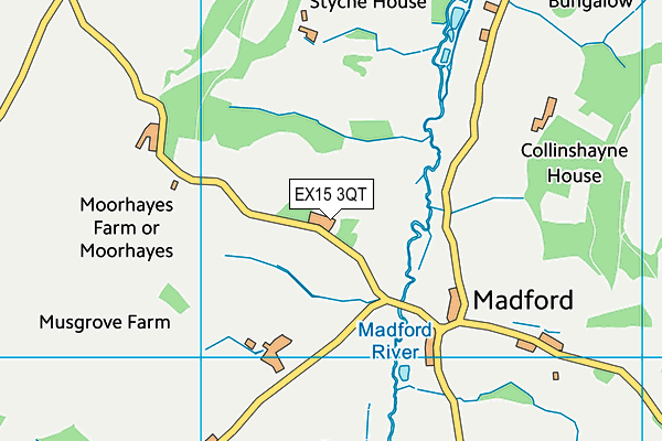 EX15 3QT map - OS VectorMap District (Ordnance Survey) EX15 3QT map - OS VectorMap District (Ordnance Survey)