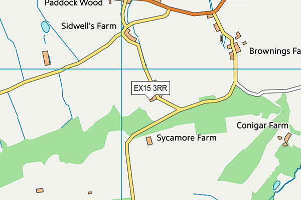 EX15 3RR map - OS VectorMap District (Ordnance Survey) EX15 3RR map - OS VectorMap District (Ordnance Survey)