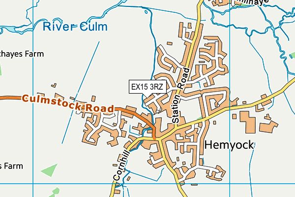 EX15 3RZ map - OS VectorMap District (Ordnance Survey) EX15 3RZ map - OS VectorMap District (Ordnance Survey)