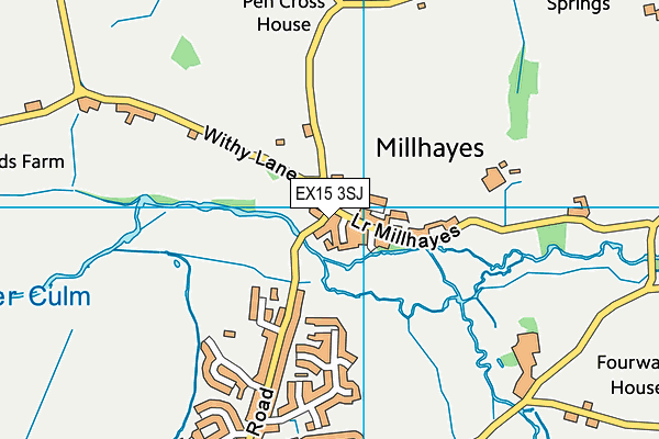 EX15 3SJ map - OS VectorMap District (Ordnance Survey) EX15 3SJ map - OS VectorMap District (Ordnance Survey)