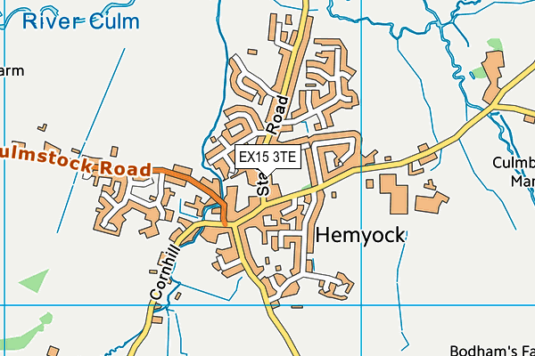 EX15 3TE map - OS VectorMap District (Ordnance Survey) EX15 3TE map - OS VectorMap District (Ordnance Survey)