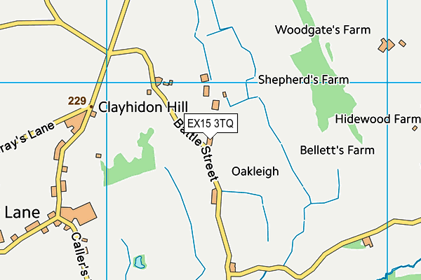 EX15 3TQ map - OS VectorMap District (Ordnance Survey) EX15 3TQ map - OS VectorMap District (Ordnance Survey)