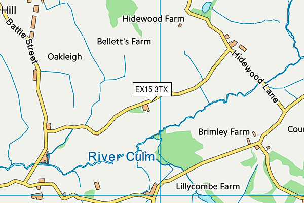 EX15 3TX map - OS VectorMap District (Ordnance Survey) EX15 3TX map - OS VectorMap District (Ordnance Survey)