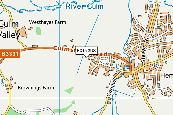 EX15 3US map - OS VectorMap District (Ordnance Survey) EX15 3US map - OS VectorMap District (Ordnance Survey)