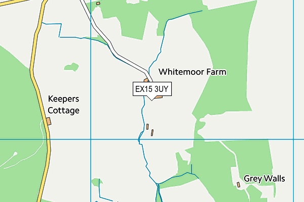 EX15 3UY map - OS VectorMap District (Ordnance Survey) EX15 3UY map - OS VectorMap District (Ordnance Survey)