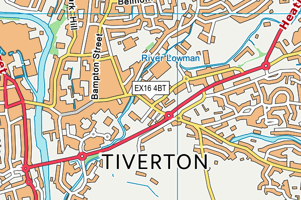 EX16 4BT map - OS VectorMap District (Ordnance Survey) EX16 4BT map - OS VectorMap District (Ordnance Survey)
