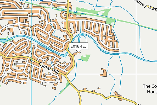 EX16 4EJ map - OS VectorMap District (Ordnance Survey) EX16 4EJ map - OS VectorMap District (Ordnance Survey)