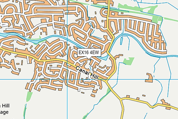 EX16 4EW map - OS VectorMap District (Ordnance Survey)