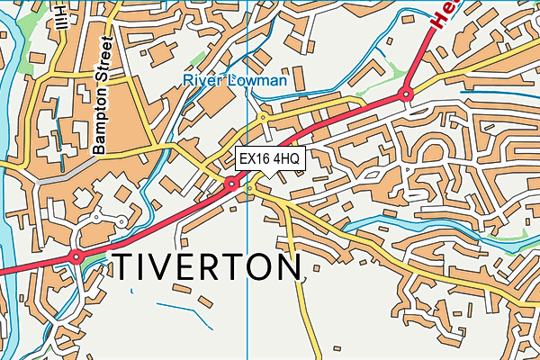 EX16 4HQ map - OS VectorMap District (Ordnance Survey) EX16 4HQ map - OS VectorMap District (Ordnance Survey)