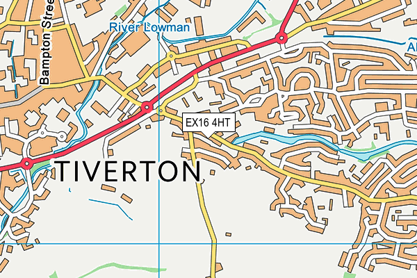EX16 4HT map - OS VectorMap District (Ordnance Survey) EX16 4HT map - OS VectorMap District (Ordnance Survey)