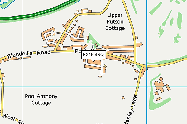 EX16 4NQ map - OS VectorMap District (Ordnance Survey) EX16 4NQ map - OS VectorMap District (Ordnance Survey)
