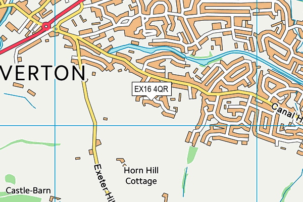EX16 4QR map - OS VectorMap District (Ordnance Survey) EX16 4QR map - OS VectorMap District (Ordnance Survey)