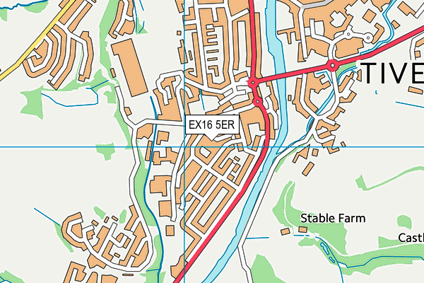 EX16 5ER map - OS VectorMap District (Ordnance Survey) EX16 5ER map - OS VectorMap District (Ordnance Survey)