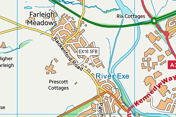 EX16 5FB map - OS VectorMap District (Ordnance Survey) EX16 5FB map - OS VectorMap District (Ordnance Survey)