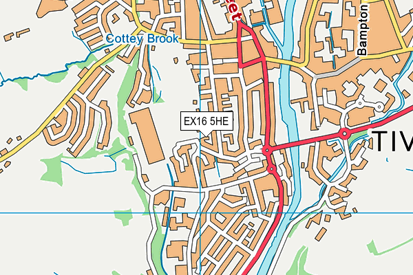 EX16 5HE map - OS VectorMap District (Ordnance Survey) EX16 5HE map - OS VectorMap District (Ordnance Survey)