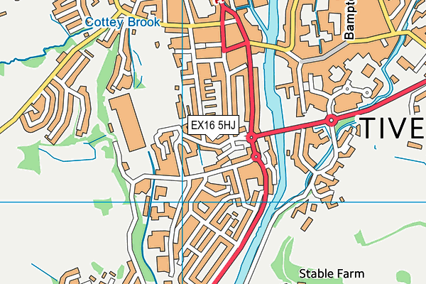 EX16 5HJ map - OS VectorMap District (Ordnance Survey) EX16 5HJ map - OS VectorMap District (Ordnance Survey)