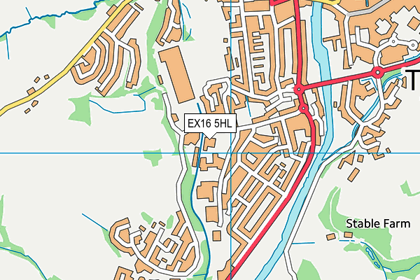 EX16 5HL map - OS VectorMap District (Ordnance Survey) EX16 5HL map - OS VectorMap District (Ordnance Survey)
