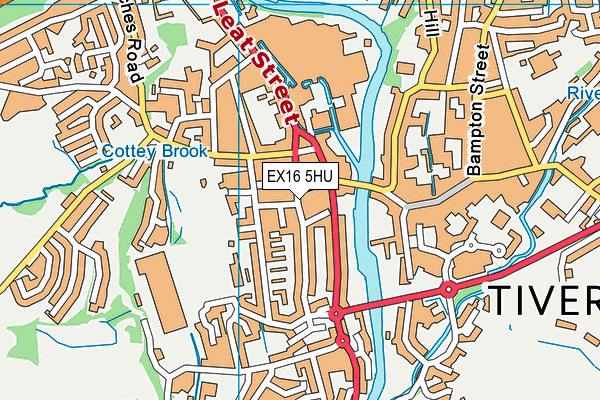 EX16 5HU map - OS VectorMap District (Ordnance Survey) EX16 5HU map - OS VectorMap District (Ordnance Survey)