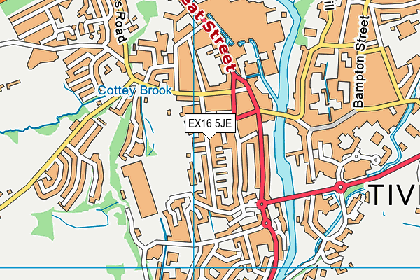 EX16 5JE map - OS VectorMap District (Ordnance Survey) EX16 5JE map - OS VectorMap District (Ordnance Survey)