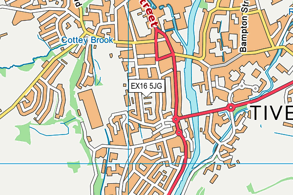 EX16 5JG map - OS VectorMap District (Ordnance Survey) EX16 5JG map - OS VectorMap District (Ordnance Survey)
