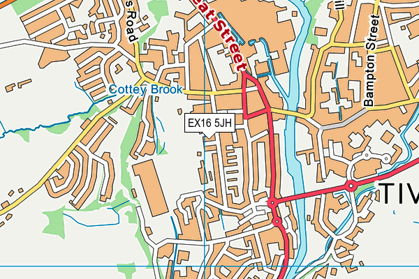 EX16 5JH map - OS VectorMap District (Ordnance Survey) EX16 5JH map - OS VectorMap District (Ordnance Survey)