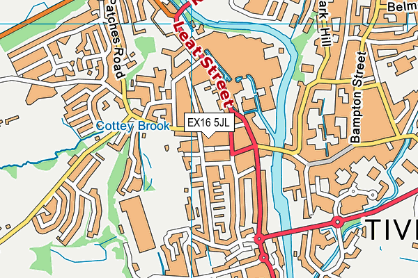 EX16 5JL map - OS VectorMap District (Ordnance Survey) EX16 5JL map - OS VectorMap District (Ordnance Survey)