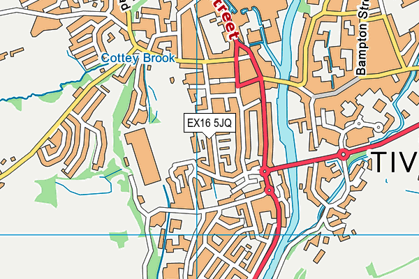 EX16 5JQ map - OS VectorMap District (Ordnance Survey) EX16 5JQ map - OS VectorMap District (Ordnance Survey)