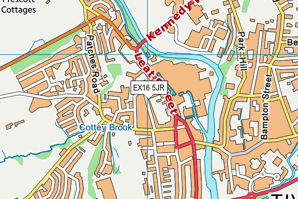 EX16 5JR map - OS VectorMap District (Ordnance Survey)